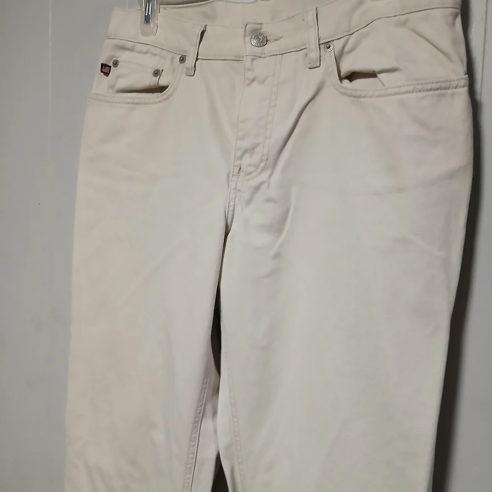 Ralph Lauren polo jean  company ladies off white jeans. Size 6 - Picture 2 of 12